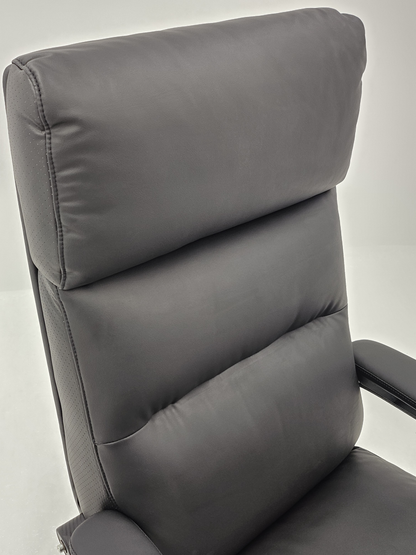 Soft Padded High Back Black Bonded Leather Reclining Office Chair - 805A