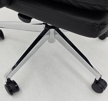 Soft Padded High Back Black Bonded Leather Reclining Office Chair - 805A