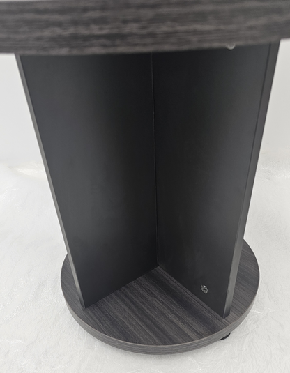 Modern Grey Oak Round Coffee Table - 600mm - J01
