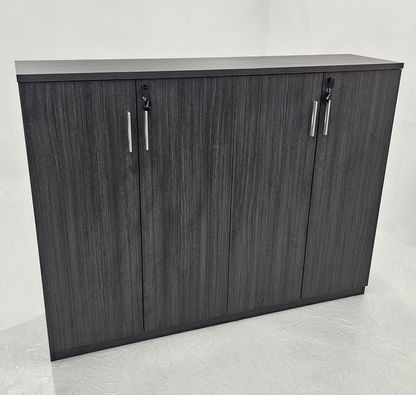 Modern Grey Oak Four Door Tall Cupboard - 1600mm Wide - DG19-S0616-04