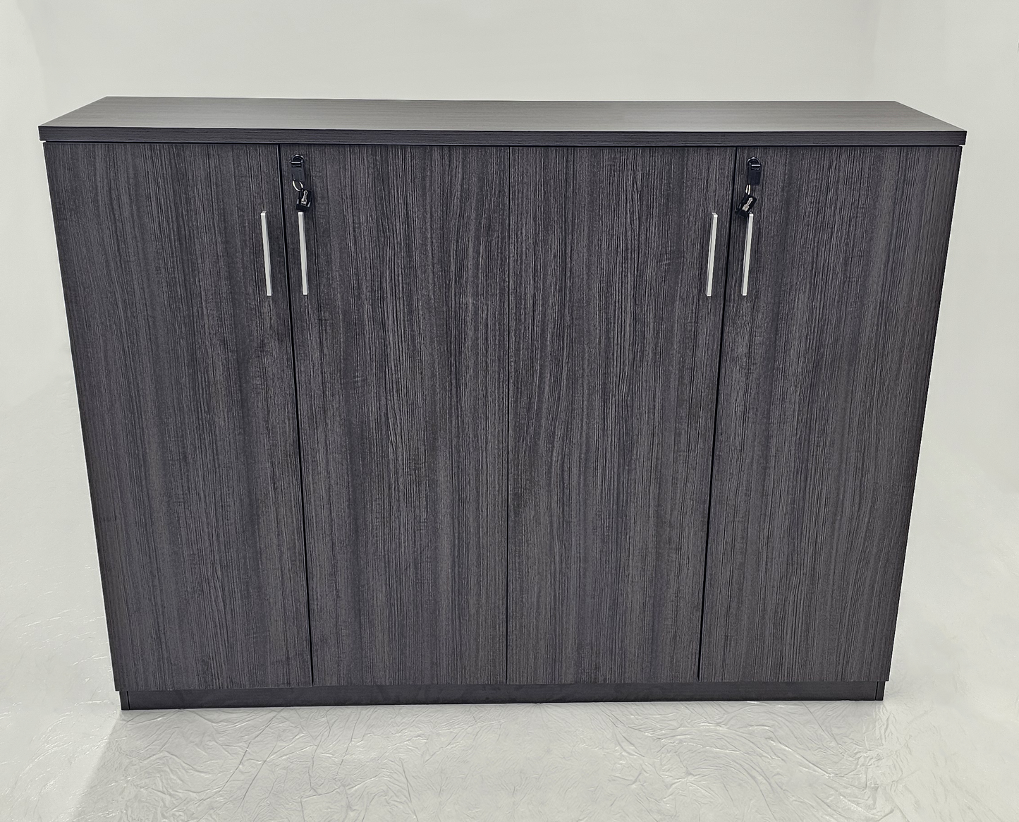 Modern Grey Oak Four Door Tall Cupboard - 1600mm Wide - DG19-S0616-04