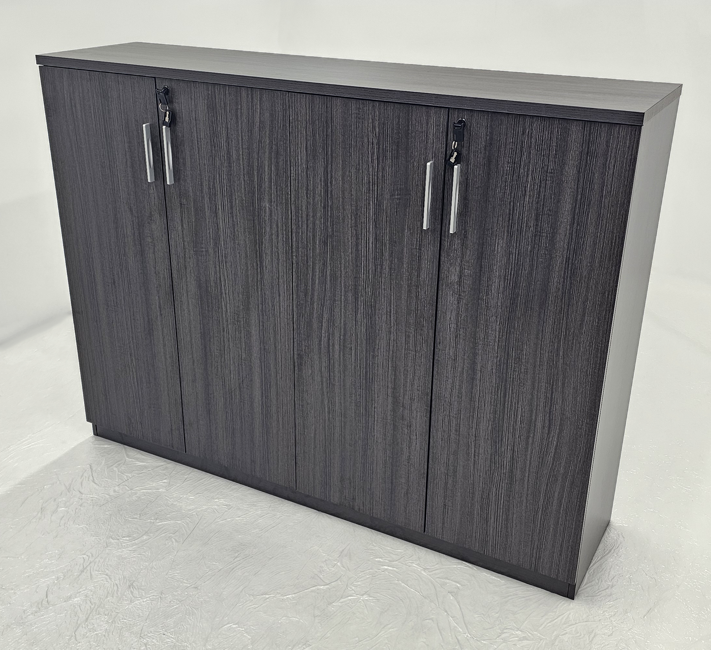 Modern Grey Oak Four Door Tall Cupboard - 1600mm Wide - DG19-S0616-04