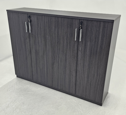 Modern Grey Oak Four Door Tall Cupboard - 1600mm Wide - DG19-S0616-04
