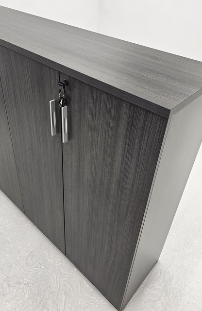 Modern Grey Oak Four Door Tall Cupboard - 1600mm Wide - DG19-S0616-04