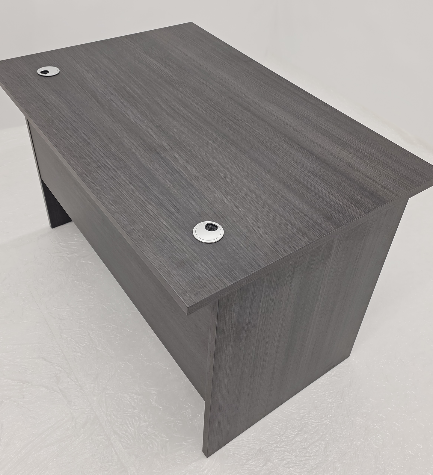 Modern Straight Home or Commercial Grey Oak Office Desk in Melamine - DG-ST-D0112