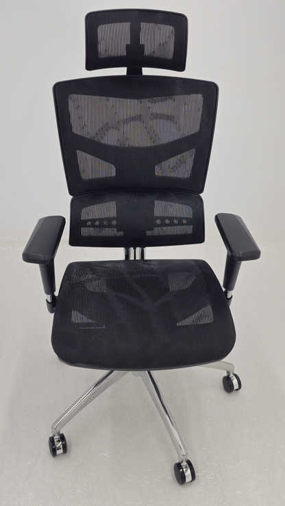 Ergonomic Black Mesh Office Chair with Adjustable Headrest & Lumbar Support - A9-DP