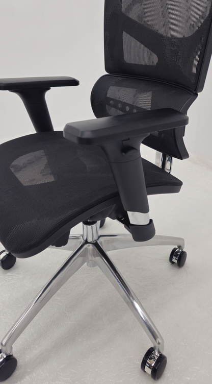 Ergonomic Black Mesh Office Chair with Adjustable Headrest & Lumbar Support - A9-DP