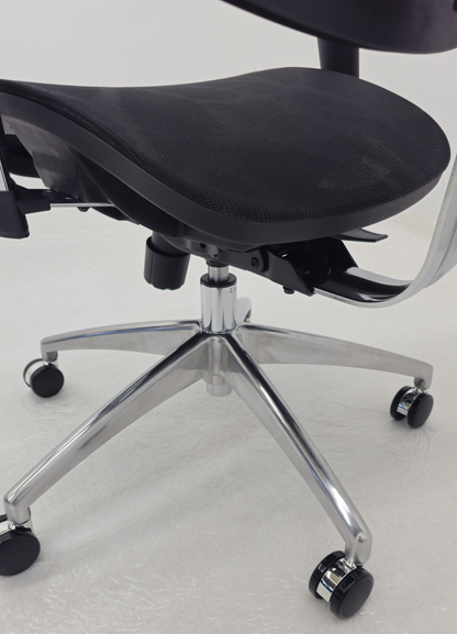 Ergonomic Black Mesh Office Chair with Adjustable Headrest & Lumbar Support - A9-DP