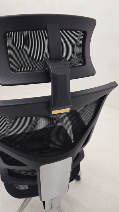 Ergonomic Black Mesh Office Chair with Adjustable Headrest & Lumbar Support - A9-DP