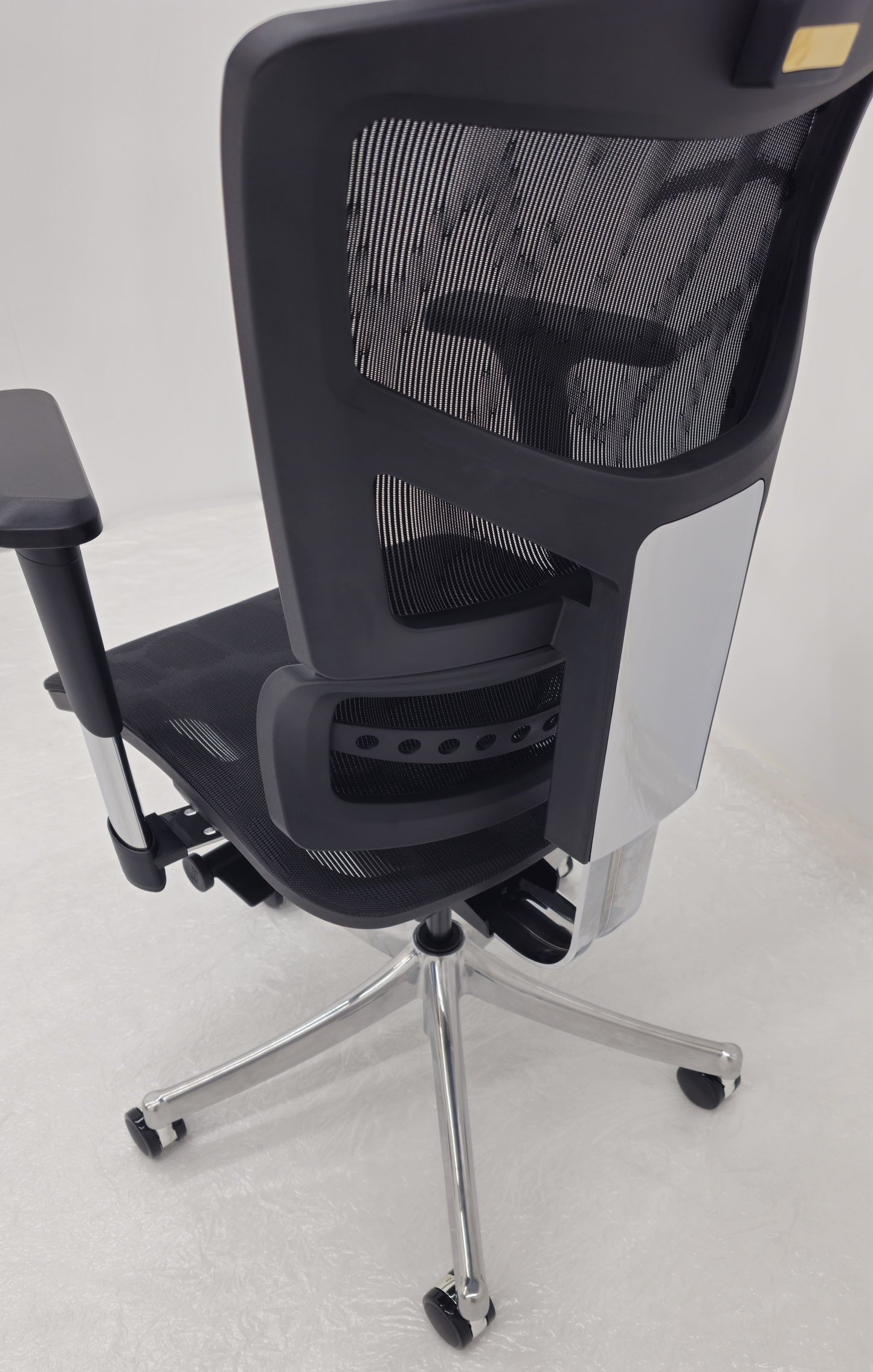 Luxury Ergonomic Black Mesh Office Chair with Adjustable Headrest, Lumbar Support & Seat Slide - A9