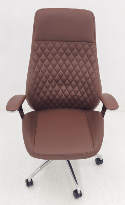 Contemporary Brown Leather Reclining Executive Office Chair - YS1107A
