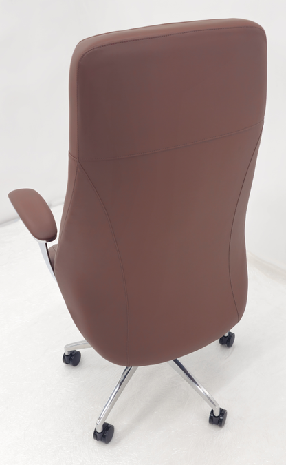 Contemporary Brown Leather Reclining Executive Office Chair - YS1107A