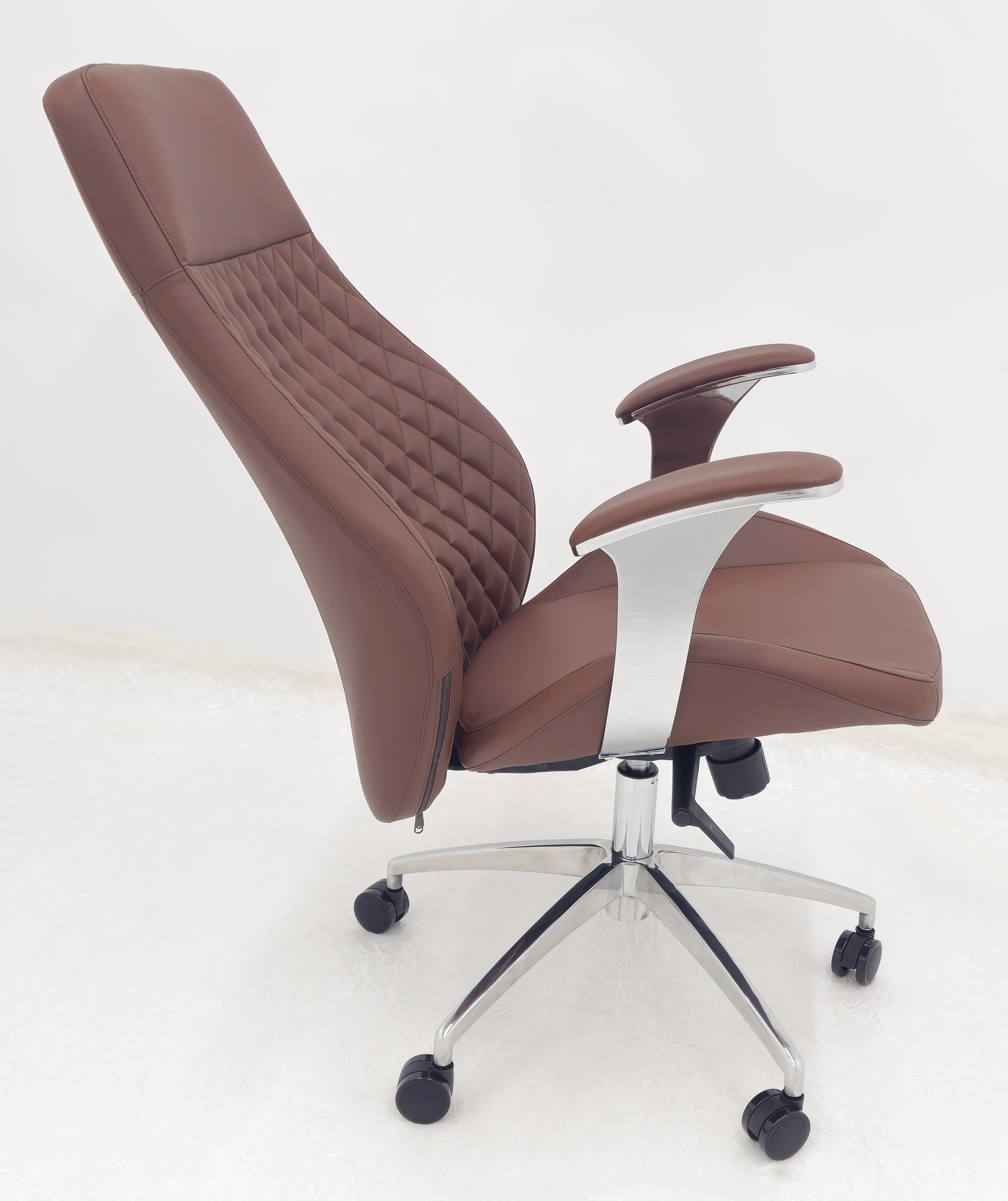 Contemporary Brown Leather Reclining Executive Office Chair - YS1107A