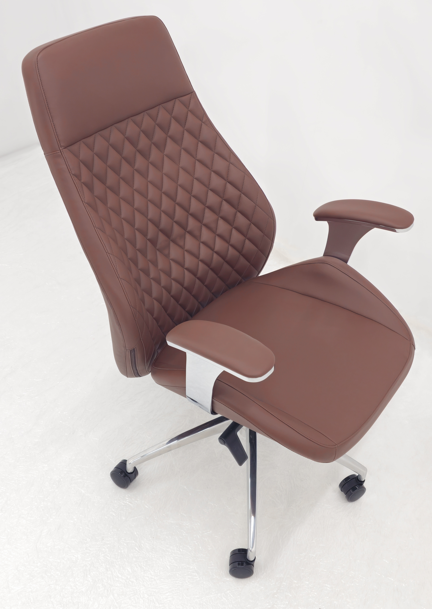 Contemporary Brown Leather Reclining Executive Office Chair - YS1107A