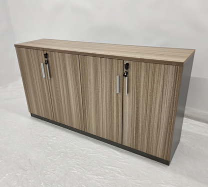 Modern 1600mm Wide Four Door Golden Oak Executive Office Cupboard - S0616-4DR-GOLDEN