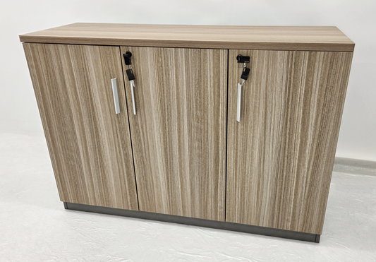 Modern 1200mm Wide Three Door Golden Oak Executive Office Cupboard - S0616-3DR-GOLDEN