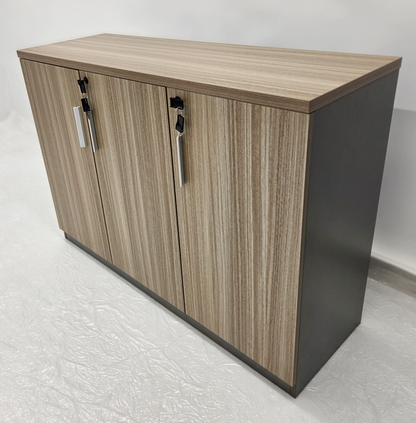 Modern 1200mm Wide Three Door Golden Oak Executive Office Cupboard - S0616-3DR-GOLDEN