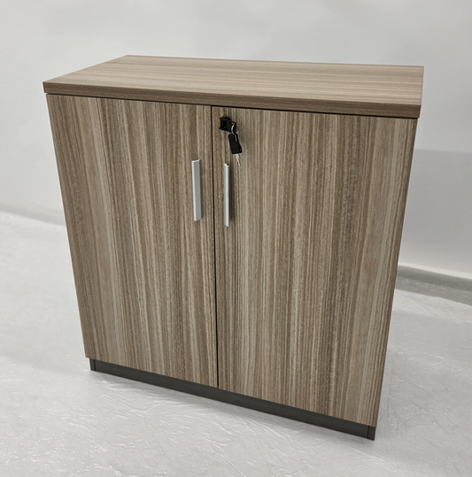 Modern 800mm Wide Two Door Golden Oak Executive Office Cupboard - S0616-2DR-GOLDEN