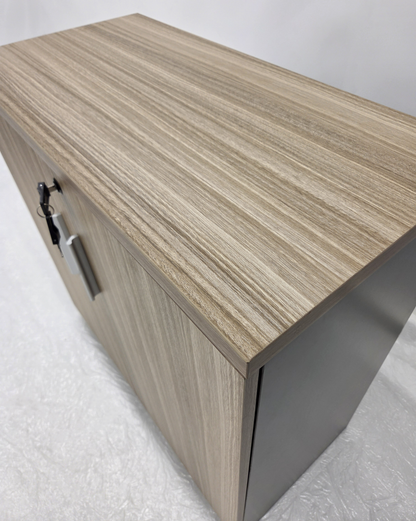 Modern 800mm Wide Two Door Golden Oak Executive Office Cupboard - S0616-2DR-GOLDEN