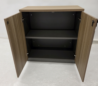 Modern 800mm Wide Two Door Golden Oak Executive Office Cupboard - S0616-2DR-GOLDEN
