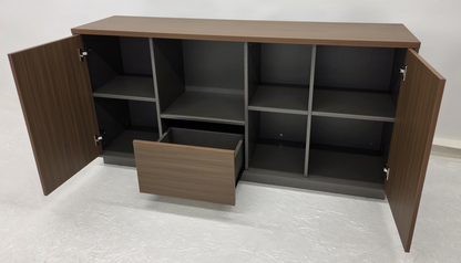Modern Walnut Executive Cupboard - 1600mm - DS-S0116-WALNUT