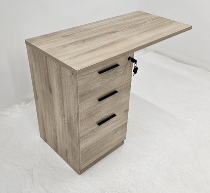 Automatic Discount Available - Modern Light Ash Executive Office Desk - Steel Leg - UK Power Intergrated - Optional Desk High Storage  PM08-D02
