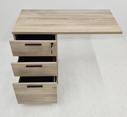 Automatic Discount Available - Modern Light Ash Executive Office Desk - Steel Leg - UK Power Intergrated - Optional Desk High Storage  PM08-D02