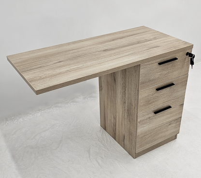 Automatic Discount Available - Modern Light Ash Executive Office Desk - Steel Leg - UK Power Intergrated - Optional Desk High Storage  PM08-D02