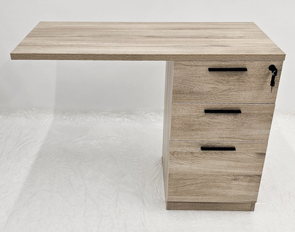 Automatic Discount Available - Modern Light Ash Executive Office Desk - Steel Leg - UK Power Intergrated - Optional Desk High Storage  PM08-D02