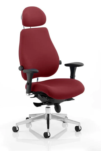 Chiro Plus Ultimate High Back Fabric Ergonomic Office Chair - Recommended by Leading UK Chiropractor Doctor