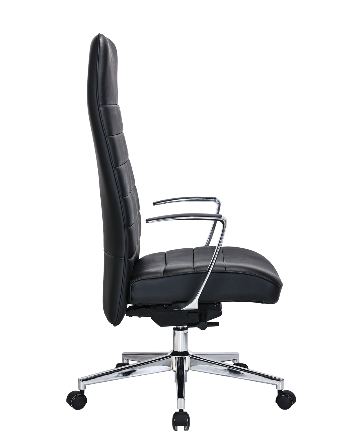 Modern High-Back Executive Office Chair in Black Leather - MB-324E