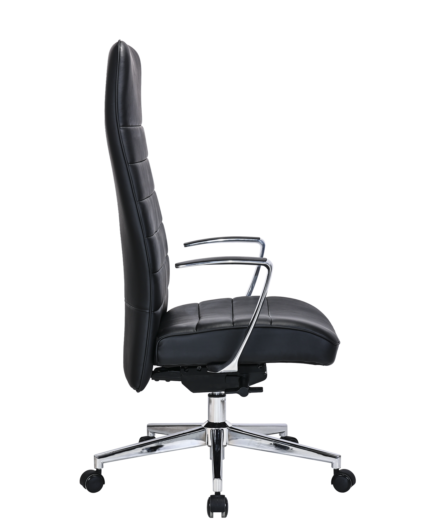 Modern High-Back Executive Office Chair in Black Leather - MB-324E