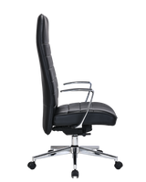 Modern High-Back Executive Office Chair in Black Leather - MB-324E
