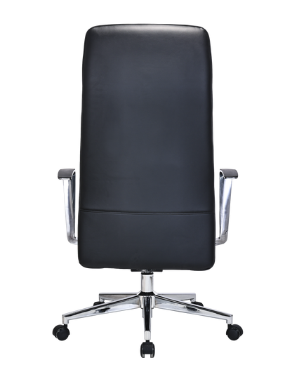 Modern High-Back Executive Office Chair in Black Leather - MB-324E