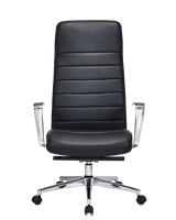 Modern High-Back Executive Office Chair in Black Leather - MB-324E