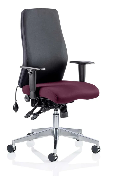 Onyx Fabric Ergonomic Posture Office Chair - Recommended by Leading UK Chiropractor Doctor