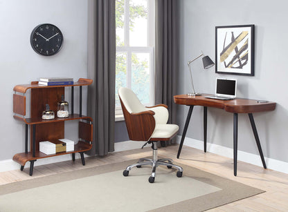 Contemporary Quality Home Office Desk in Walnut Veneer - 1200mm - PC714