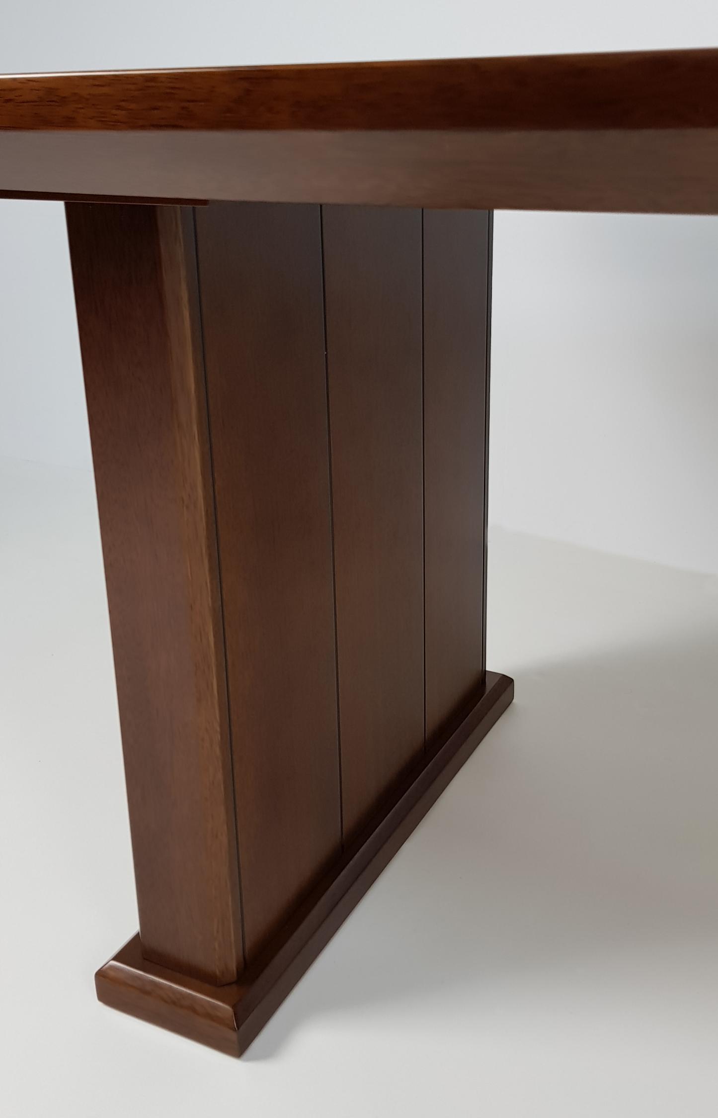 Real Wood Veneer Executive Boardroom Table in Light Walnut - 2400mm - 517-Walnut