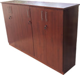 Executive Five Door Tall Medium Oak Office Cupboard - 1860T-5DR