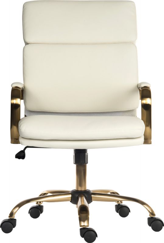 Black and white leather office outlet chair