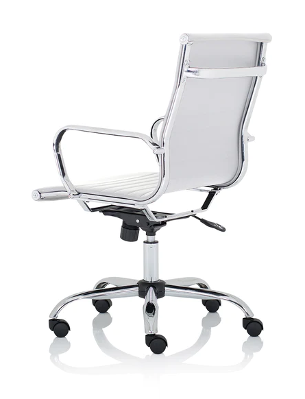 White desk chair high back deals