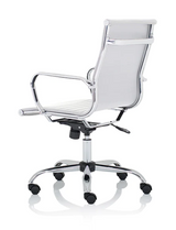 Nola Medium Back Modern Office Chair - Black or White Option