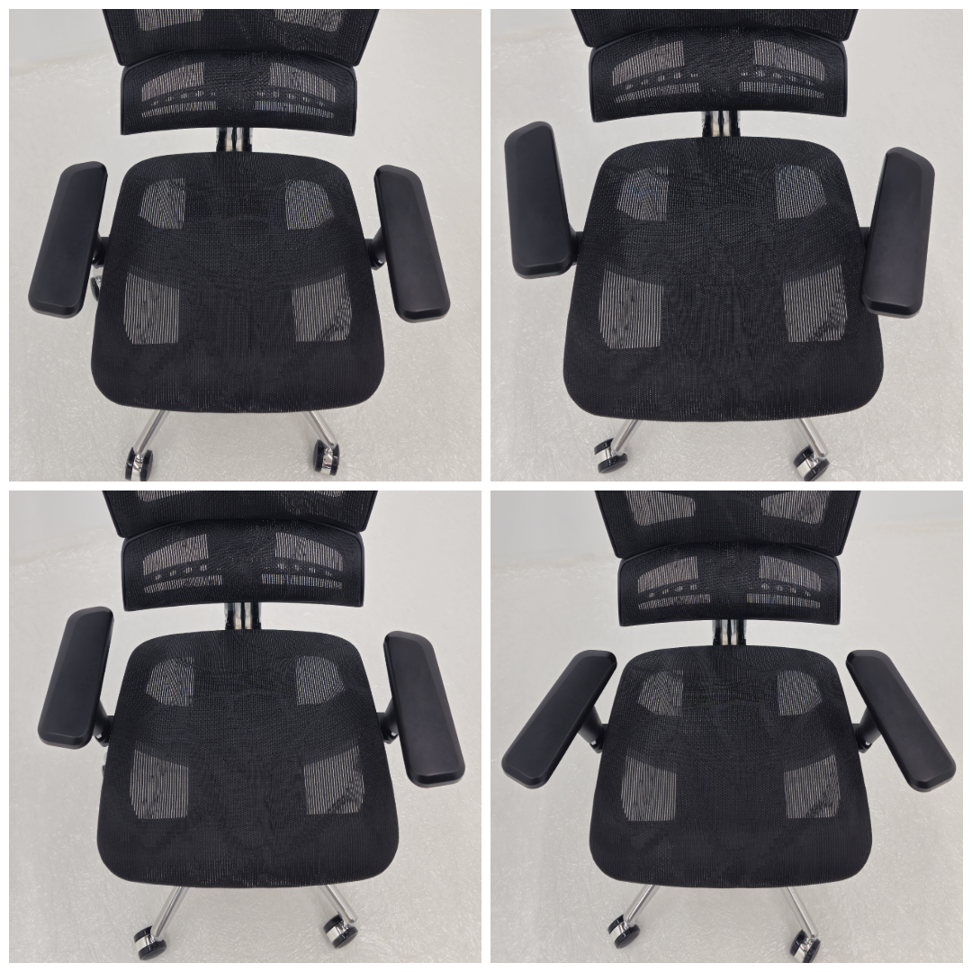 Ergonomic Black Mesh Office Chair with Adjustable Headrest & Lumbar Support - A9-DP