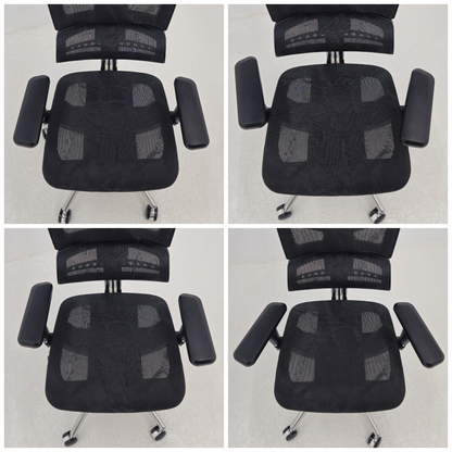 Ergonomic Black Mesh Office Chair with Adjustable Headrest & Lumbar Support - A9-DP