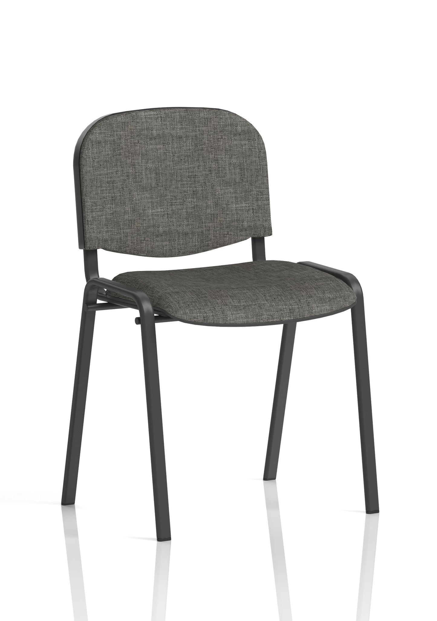 ISO Stacking Fabric/Mesh/Vinyl/Wooden/Plastic Visitor Conference Chair - Black or Chrome Frame - Multiple Seat Colour Options