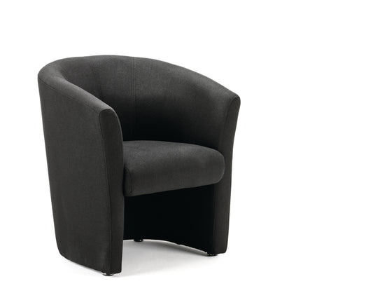 Neo Single Black Tub Soft Seating Arm Chair - Available in Fabric or Leather