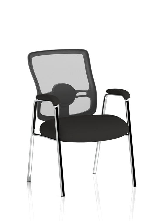 Portland Medium Mesh Back (Straight Leg) Visitor Chair with Fixed Arms - Available in 20 Colour Choices