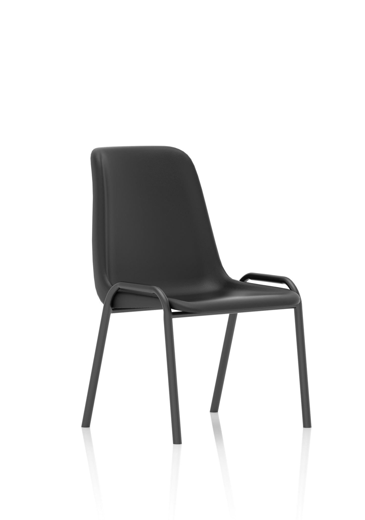 Polly Medium Back Stacking Polypropylene Visitor Chair - Black or Blue Option