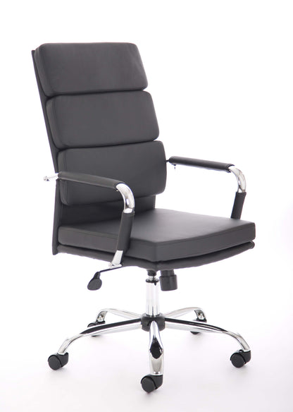 Advocate High Back Bonded Leather Executive Office Chair with Fixed Arms
