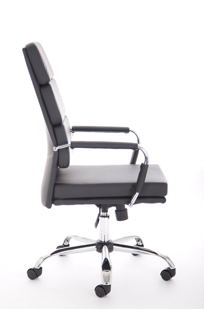 Advocate High Back Bonded Leather Executive Office Chair with Fixed Arms